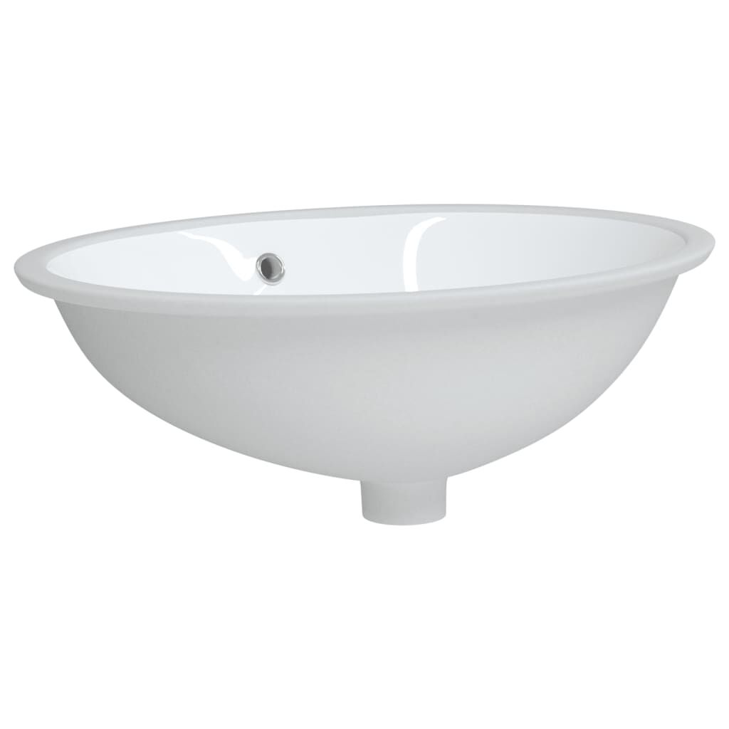 vidaXL Νιπτήρας Μπάνιου Οβάλ Λευκός 56 x 41 x 20 εκ. Κεραμικός