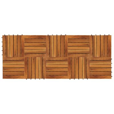 Πλακάκια Deck 10 τεμ. Κάθετο Σχέδιο 30 x 30 εκ. από Ξύλο Ακακίας
