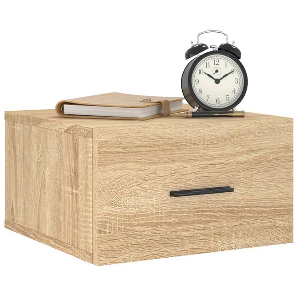 vidaXL Κομοδίνα Επιτοίχια 2 τεμ. Sonoma Δρυς 35 x 35 x 20 εκ.