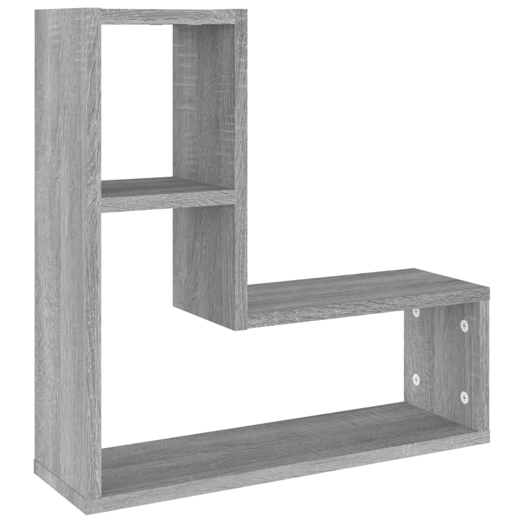 vidaXL Ραφιέρες Τοίχου 2 τεμ. Γκρι Sonoma 50 x 15 x 50 εκ. Επεξ. Ξύλο