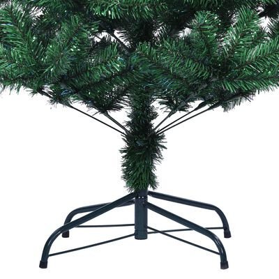 vidaXL Χριστουγεννιάτικο Δέντρο Τεχνητό Ιριδ. Άκρες Πράσινο 120 εκ PVC