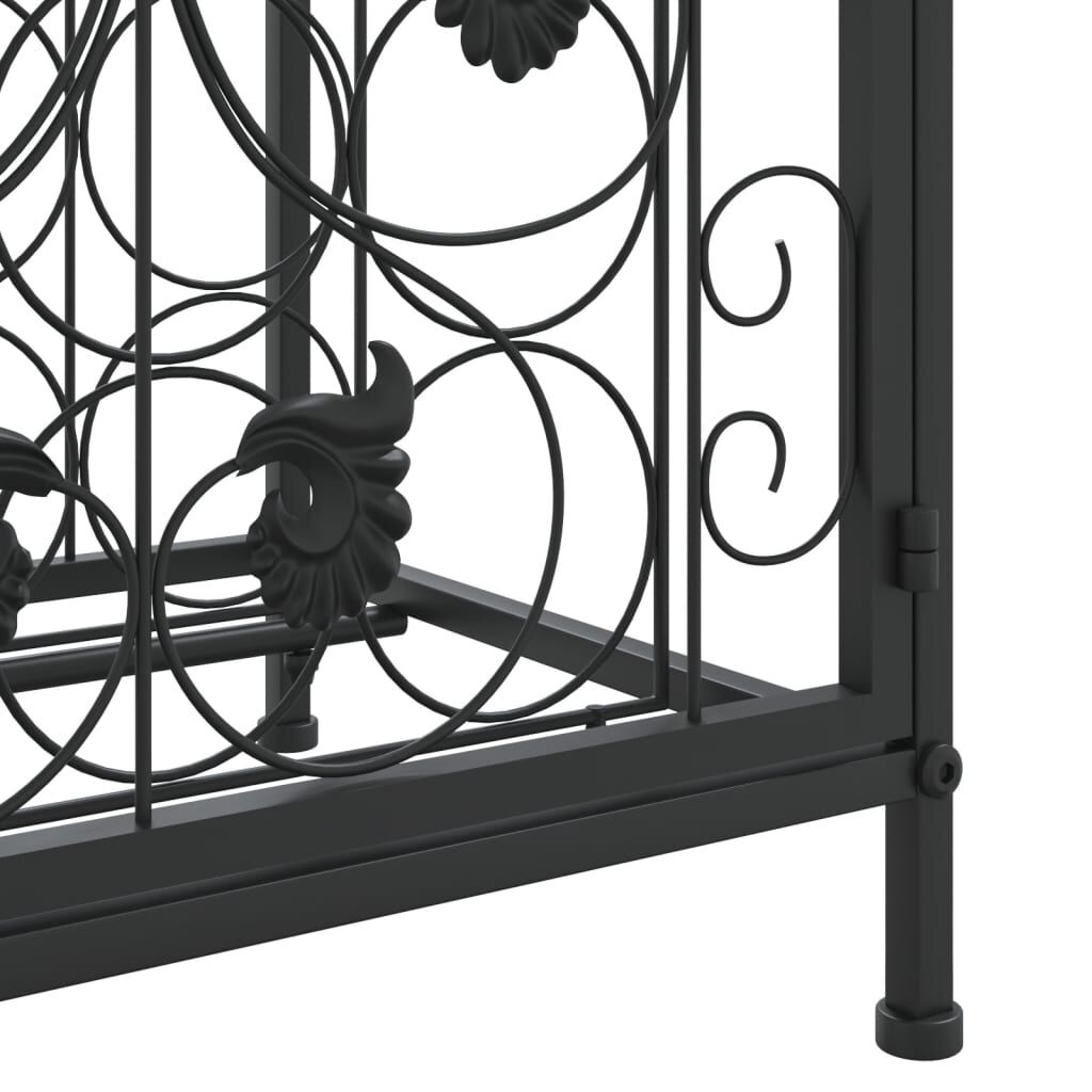 vidaXL Ραφιέρα Κρασιών 41 Μπουκ. Μαύρη 45x36x120 εκ. Σφυρήλατο Σίδερο