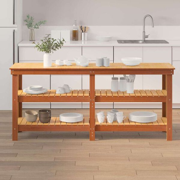 vidaXL &Pi;ά&gamma;&kappa;&omicron;&sigmaf; &epsilon;&rho;&gamma;&alpha;&sigma;ί&alpha;&sigmaf; &mu;&epsilon; &rho;ά&phi;&iota; &Kappa;&epsilon;&rho;&omega;&tau;ό &kappa;&alpha;&phi;έ 181.5 x 50 x 80 &epsilon;&kappa;