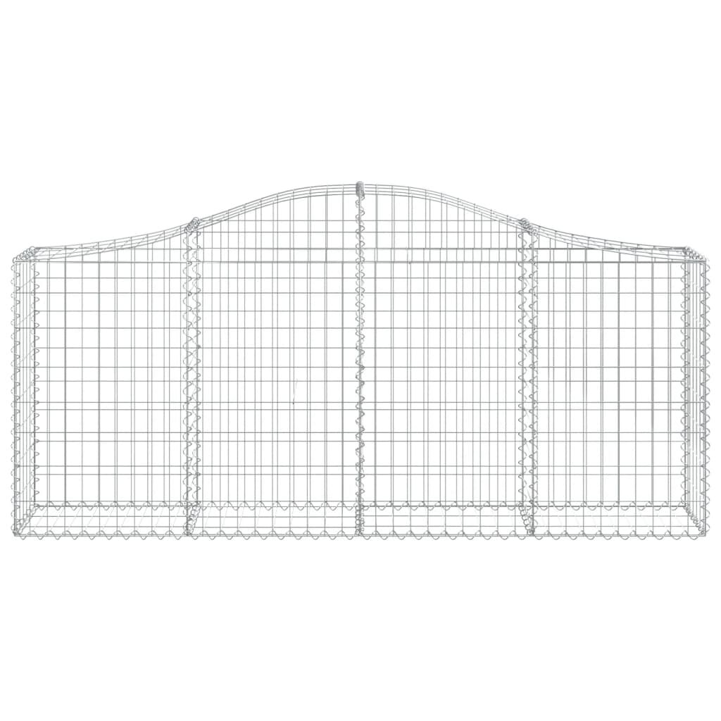 vidaXL Συρματοκιβώτια Τοξωτά 5 τεμ. 200x30x80/100 εκ. Γαλβαν. Ατσάλι