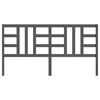 vidaXL Κεφαλάρι Κρεβατιού Γκρι 206 x 4 x 100 εκ. από Μασίφ Ξύλο Πεύκου