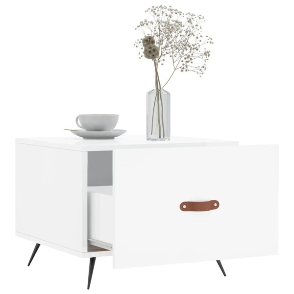 vidaXL Τραπεζάκια Σαλονιού 2 τεμ. Λευκά 50x50x40 εκ Επεξεργασμένο Ξύλο