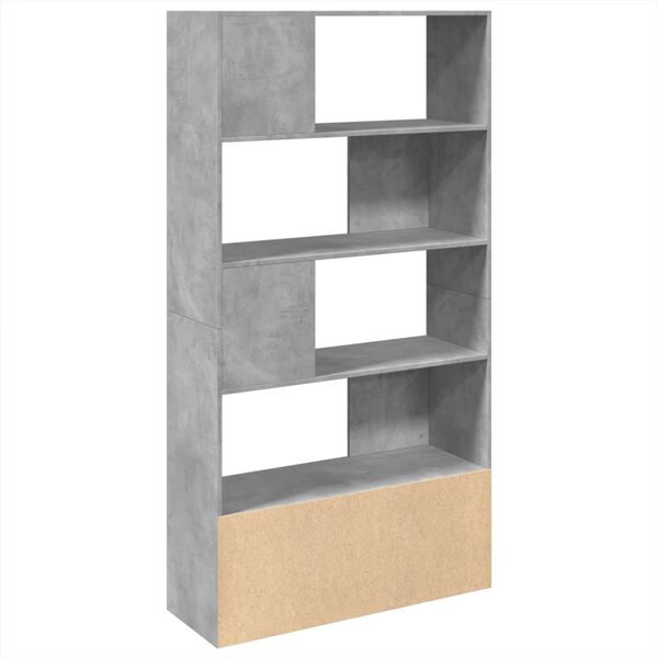 vidaXL Βιβλιοθήκη Γκρι Σκυροδέματος 100x36x189 εκ. Επεξεργ. Ξύλο
