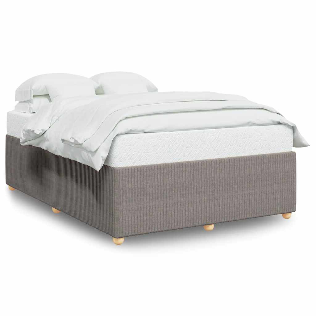 vidaXL Σκελετός Κρεβατιού Χωρίς Στρώμα Taupe 160x200 εκ. Υφασμάτινο