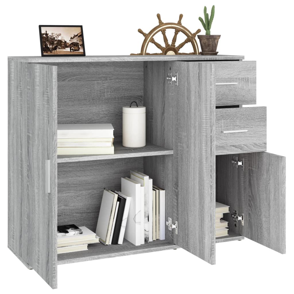 vidaXL Ντουλάπι Γκρι Sonoma 91x29,5x75 εκ. από Επεξεργασμένο Ξύλο