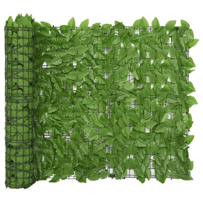 vidaXL Διαχωριστικό Βεράντας με Πράσινα Φύλλα 600 x 100 εκ.