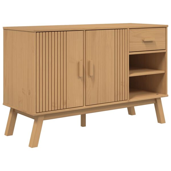 vidaXL Μπουφές OLDEN Καφέ 114 x 43 x 73,5 εκ. από Μασίφ Ξύλο Πεύκου