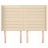 vidaXL Κεφαλάρι με Πτερύγια Κρεμ 147x16x118/128 εκ. Υφασμάτινο