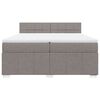 vidaXL &Kappa;&rho;&epsilon;&beta;ά&tau;&iota; Boxspring &mu;&epsilon; &Sigma;&tau;&rho;ώ&mu;&alpha; Taupe 200x200 &epsilon;&kappa;. &Upsilon;&phi;&alpha;&sigma;&mu;ά&tau;&iota;&nu;&omicron;