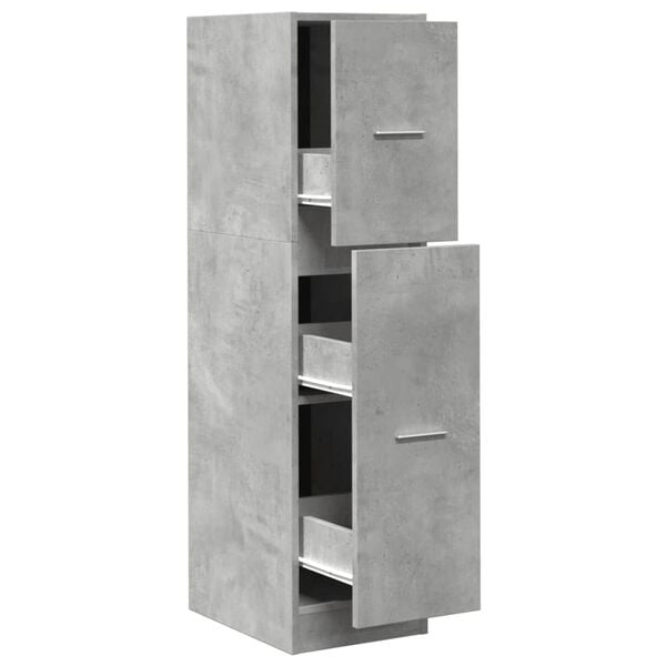vidaXL Συρταριέρα Γενικής Χρήσης Γκρι Σκυρ.30x41x118 εκ. Επεξ. Ξύλο