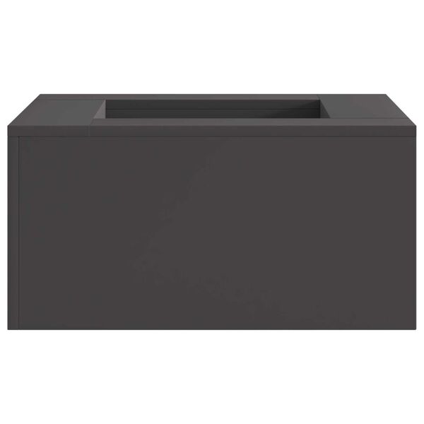 vidaXL Τζάκι Γωνιακό Μαύρο 60x60x30 εκ. Ατσάλι