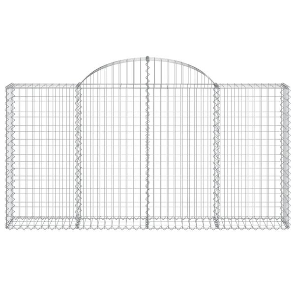 vidaXL Συρματοκιβώτια Τοξωτά 25 τεμ. 200x30x100/120 εκ. Γαλβαν. Ατσάλι