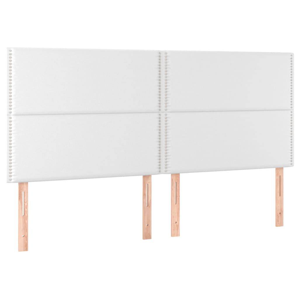 vidaXL Κρεβάτι Boxspring με Στρώμα Λευκό 160x200εκ.από Συνθετικό Δέρμα