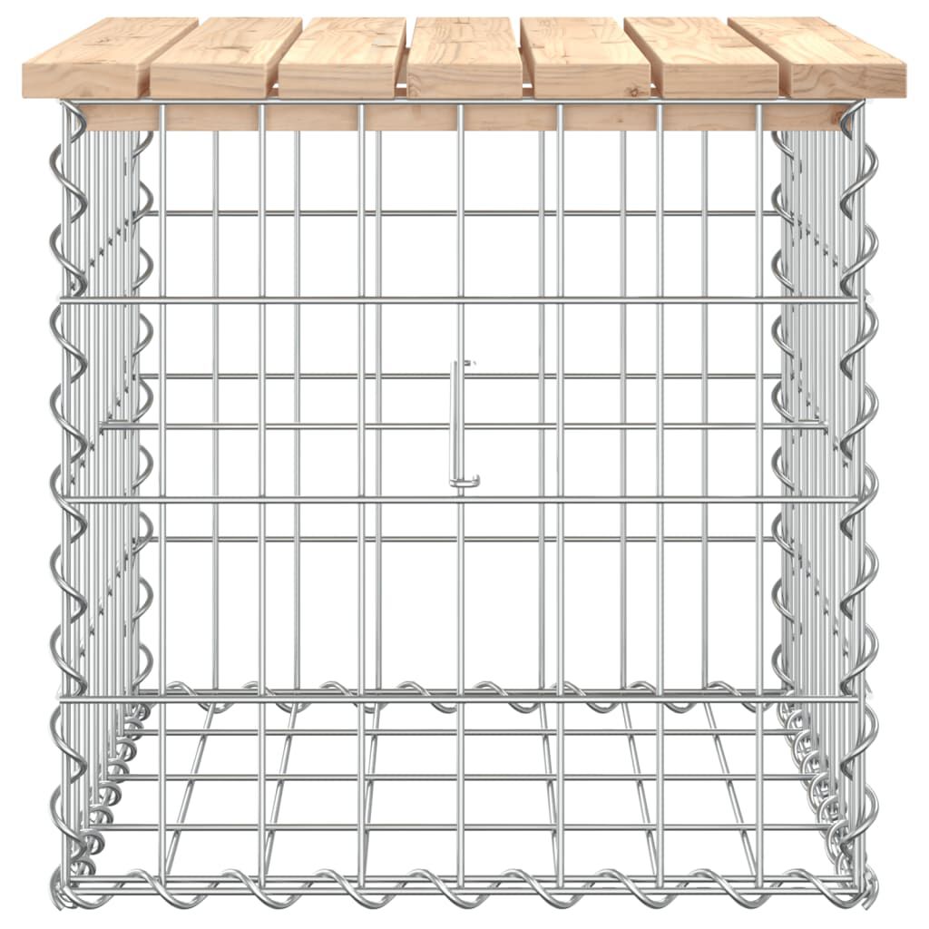 vidaXL Παγκάκι Κήπου Συρματοκιβώτιο 43x44x42 εκ. από Μασίφ Ξύλο Πεύκου