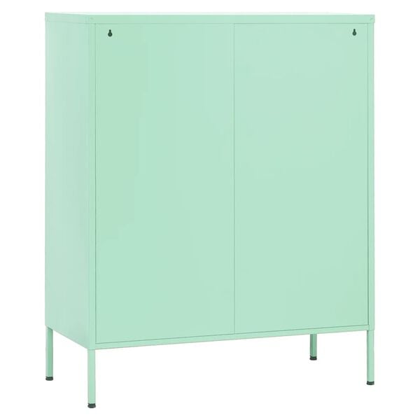 vidaXL Ντουλάπι Αποθήκευσης Χρώμα Μέντα 80 x 35 x 101,5 εκ. Ατσάλινο