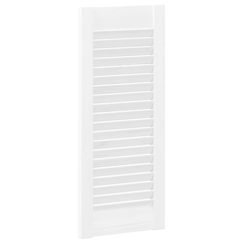 vidaXL Πόρτες ντουλαπιών Louvred Design 2 τεμάχια Λευκό 61,5x29,5 cm