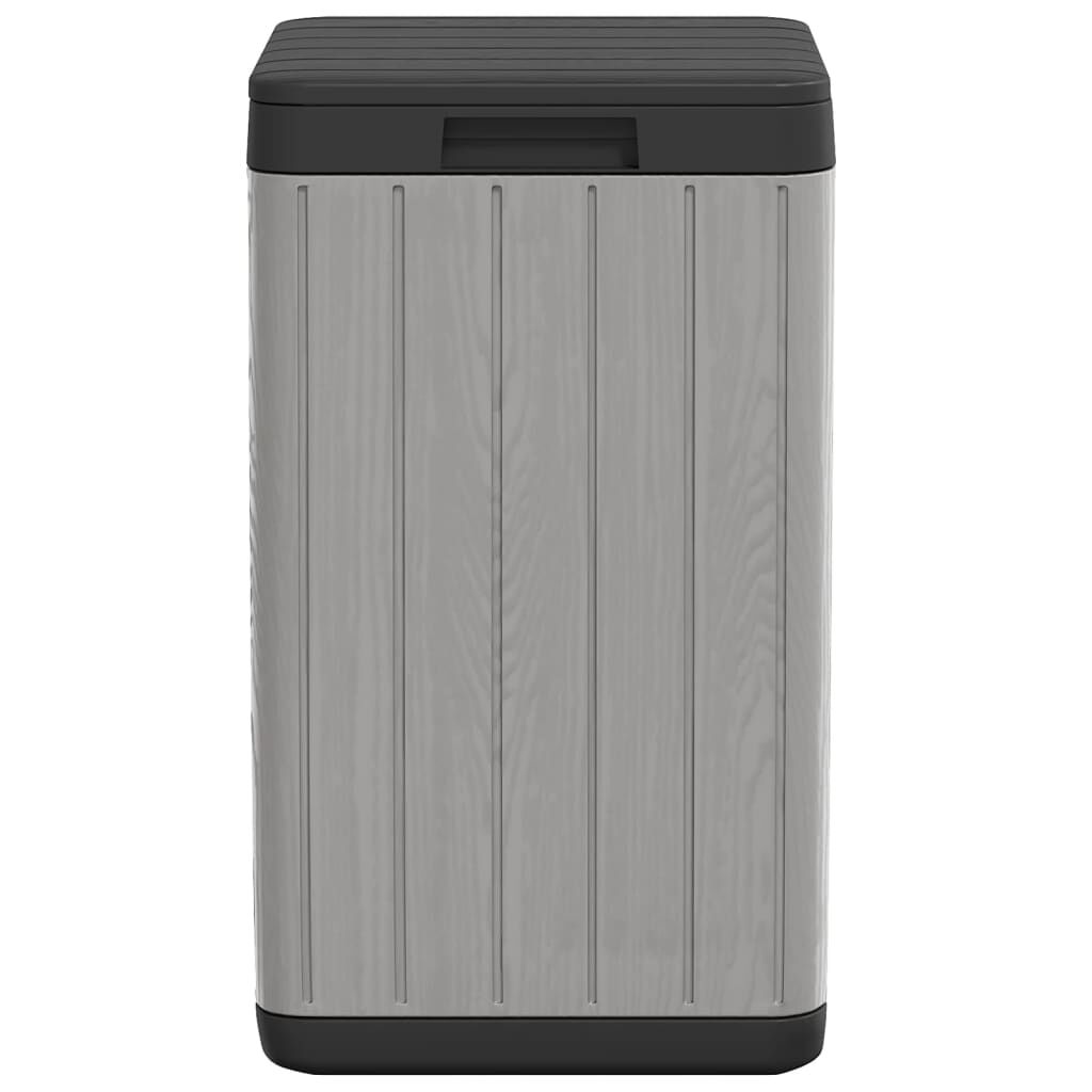 vidaXL Κάδος Απορριμμάτων Εξωτερ. Χώρου Γκρι 38x38x65 εκ. Πολυπρ/λένιο