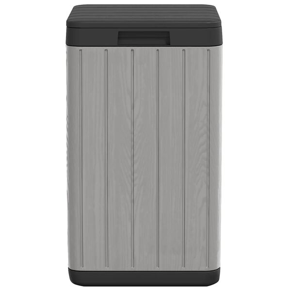 vidaXL Κάδος Απορριμμάτων Εξωτερ. Χώρου Γκρι 38x38x65 εκ. Πολυπρ/λένιο
