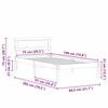 vidaXL Σκελετός Κρεβατιού Καφέ 75 x 190 cm Στερεά ξυλεία πεύκου