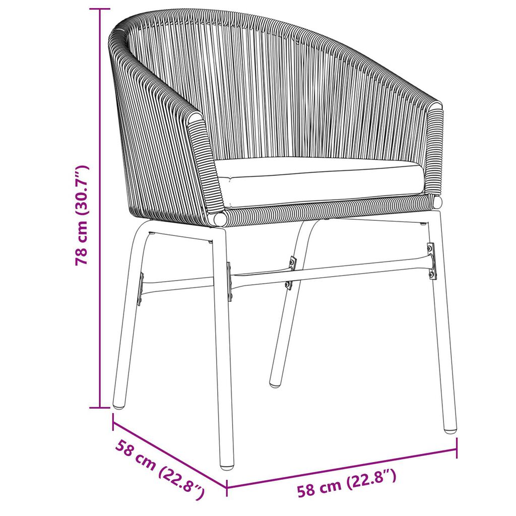 vidaXL Σετ Τραπεζαρίας Κήπου 9 pcs Μαύρο Large Μέταλλο & Πλαστικό