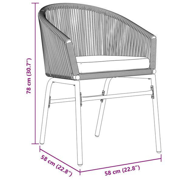 vidaXL Σετ Τραπεζαρίας Κήπου 9 pcs Μαύρο Large Μέταλλο & Πλαστικό