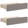 vidaXL Καναπές Κρεβάτι Συρόμενος Taupe 100x200εκ. Υφασμάτινος Συρτάρια