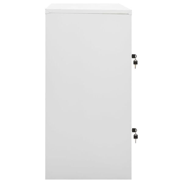 vidaXL Φοριαμοί 2 τεμ. Ανοιχτό Γκρι 90 x 45 x 92,5 εκ. Ατσάλινοι
