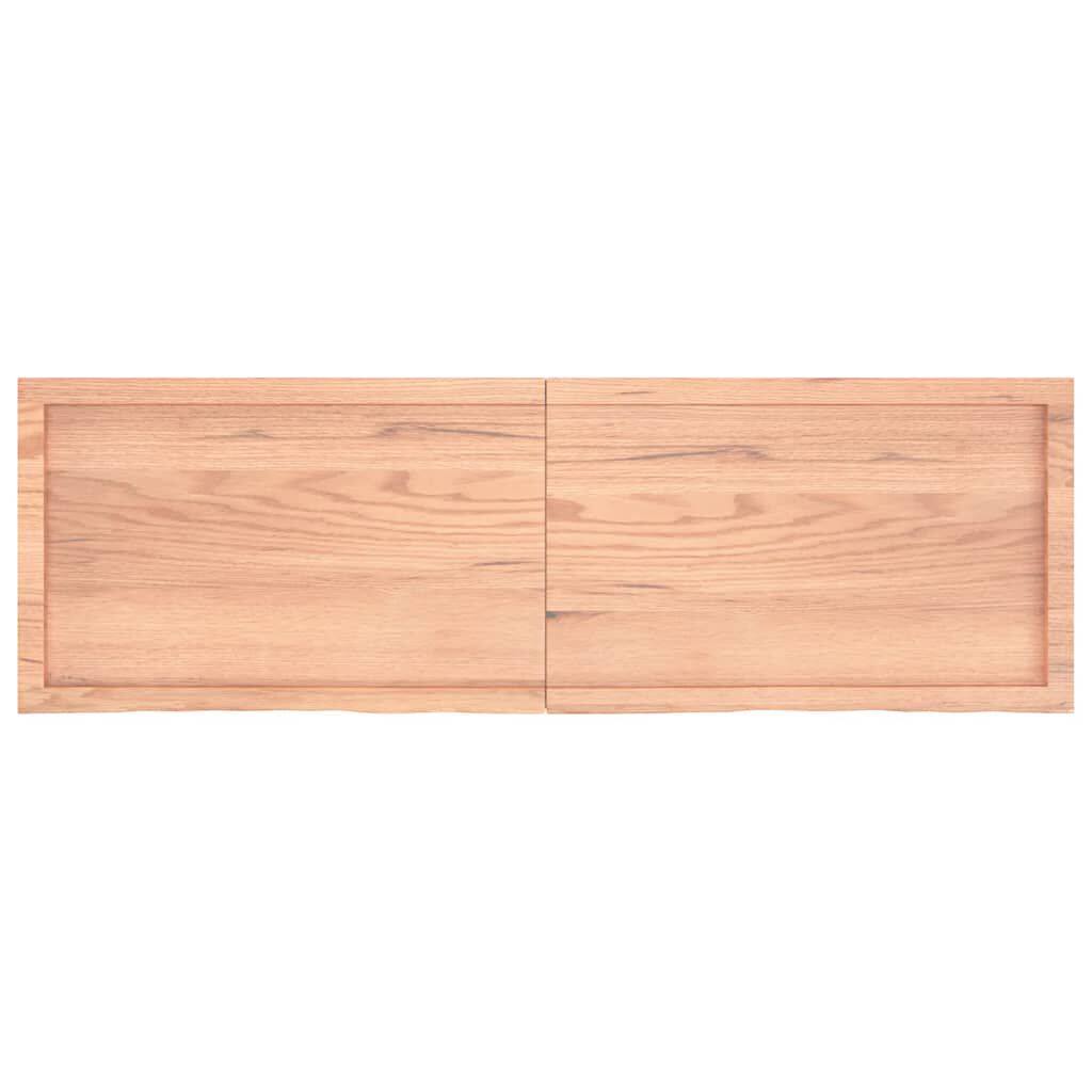 vidaXL Ράφι Τοίχου Ανοιχτό Καφέ 160x50x(2-4)εκ. Επεξ. Μασίφ Ξύλο Δρυός