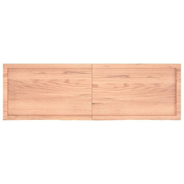 vidaXL Ράφι Τοίχου Ανοιχτό Καφέ 160x50x(2-4)εκ. Επεξ. Μασίφ Ξύλο Δρυός
