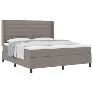 vidaXL &Kappa;&rho;&epsilon;&beta;ά&tau;&iota; &mu;&epsilon; &epsilon;&lambda;&alpha;&tau;ή&rho;&iota;&alpha; &mu;&epsilon; &sigma;&tau;&rho;ώ&mu;&alpha; Taupe 180 x 200 cm ύ&phi;&alpha;&sigma;&mu;&alpha;