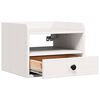 vidaXL Κομοδίνο με συρτάρι Λευκό 38 x 36 x 29.5 εκ Μασίφ ξύλο πεύκου