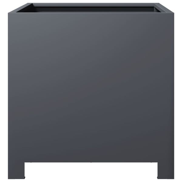 vidaXL Ζαρντινιέρες Κήπου 2 τεμ. Ανθρακί 40x40x40 εκ. από Ατσάλι