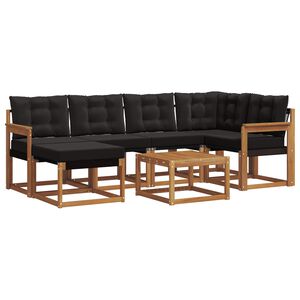 vidaXL &Sigma;&epsilon;&iota;&rho;ά &Kappa;&alpha;&nu;&alpha;&pi;έ &Epsilon;&xi;&omega;&tau;&epsilon;&rho;&iota;&kappa;&omicron;ύ &mu;&epsilon; &mu;&alpha;&xi;&iota;&lambda;ά&rho;&iota; 7 pcs &Phi;&upsilon;&sigma;&iota;&kappa;ό &kappa;&alpha;&iota; &Mu;&alpha;ύ&rho;&omicron;