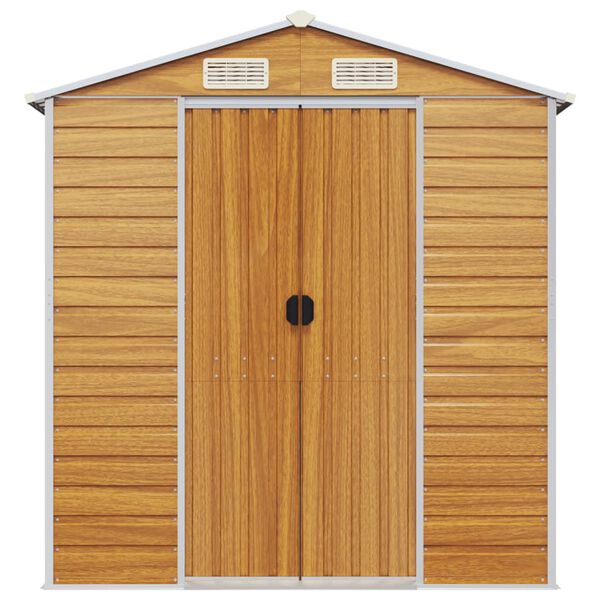 vidaXL Αποθήκη Κήπου Ανοιχτό Γκρι 191x300x198 εκ. Γαλβανισμένο Ατσάλι
