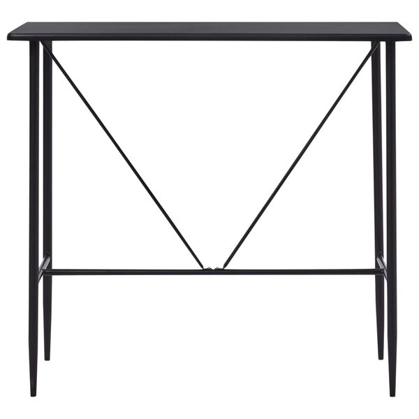 vidaXL Τραπέζι Μπαρ Μαύρο 120 x 60 x 110 εκ. από MDF