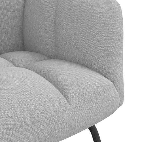 vidaXL Κουνιστή καρέκλα με υποπόδιο Cloud Grey Fabric