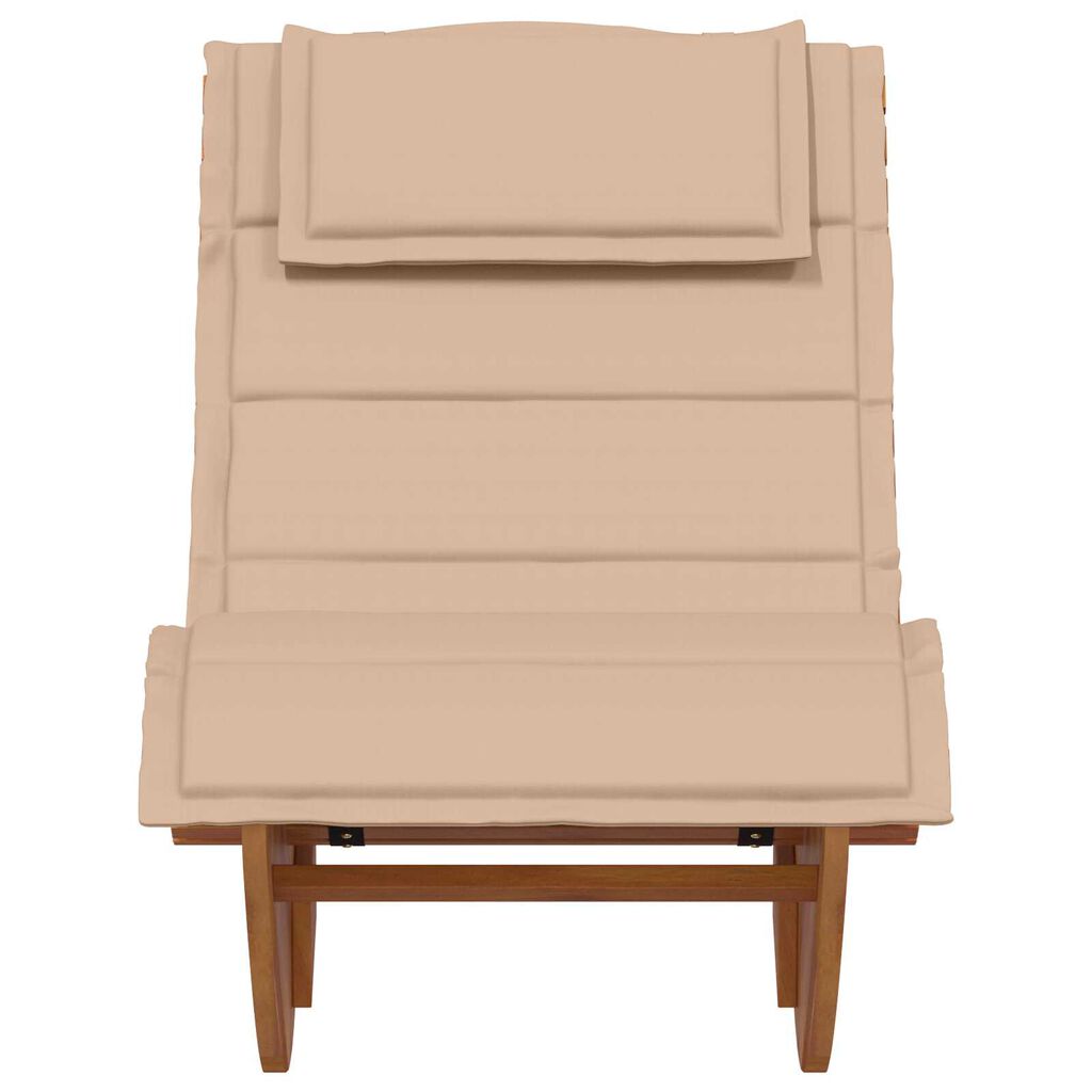 vidaXL Ξαπλώστρα 2 pcs Καφέ 60 x 154 x 74εκ Μασίφ ξύλο ακακίας