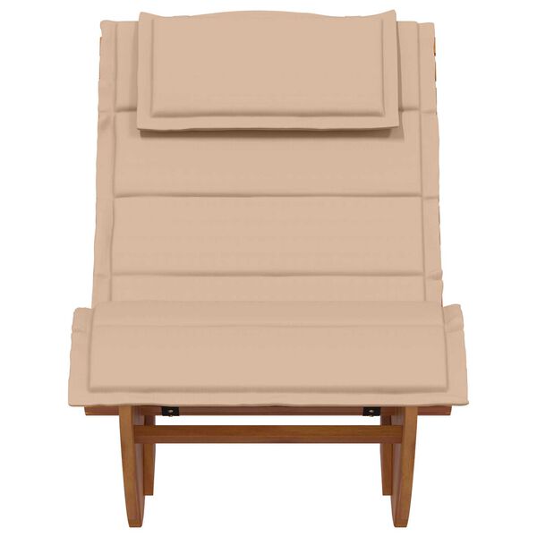 vidaXL Ξαπλώστρα 2 pcs Καφέ 60 x 154 x 74εκ Μασίφ ξύλο ακακίας