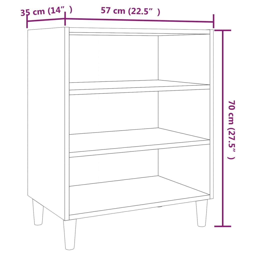 vidaXL Ραφιέρα Γκρι Sonoma 57 x 35 x 70 εκ. από Επεξεργασμένο Ξύλο