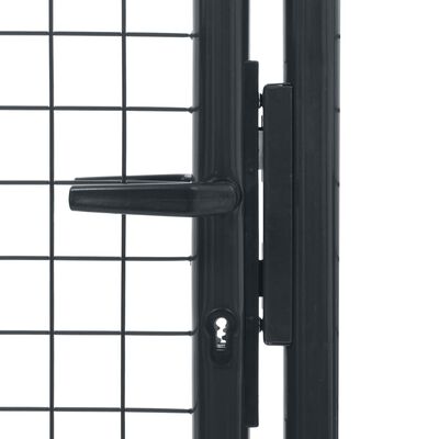vidaXL Πόρτα Περίφραξης με Πλέγμα Γκρι 100 x 125 εκ. Γαλβαν. Χάλυβας