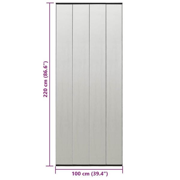 vidaXL Σήτα Πόρτας Κουρτίνα Μαύρη 100x220 εκ. από Πολυεστέρα
