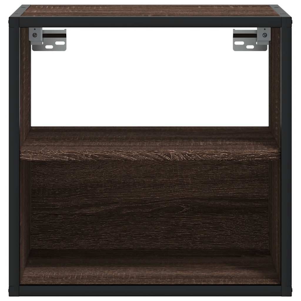 vidaXL Επίτοιχα κομοδίνα 2 τεμάχια καφέ δρυς 40x31x39,5 cm