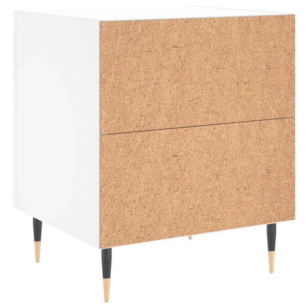 vidaXL Κομοδίνο Λευκό 40 x 35 x 47,5 εκ. από Επεξεργασμένο Ξύλο