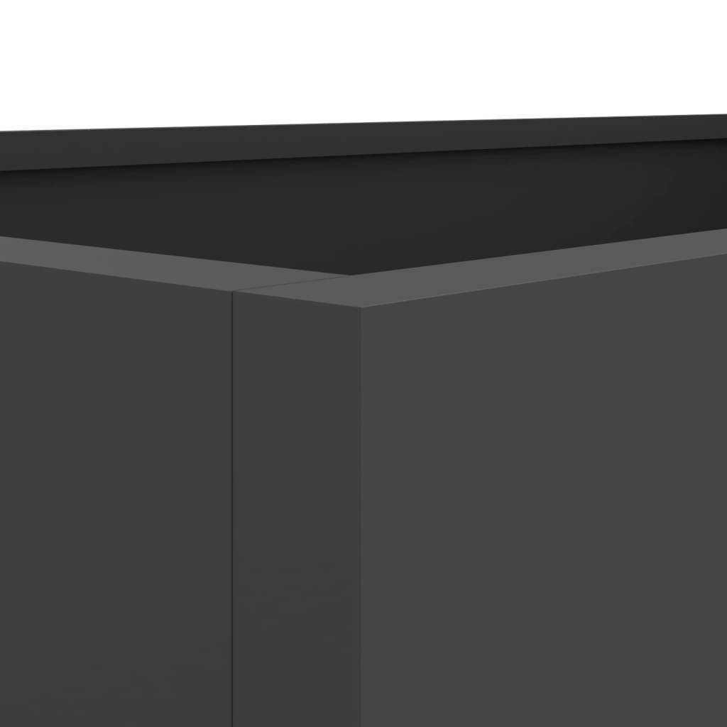 vidaXL Ζαρντινιέρα Μαύρη 62x30x29 εκ. από Χάλυβα