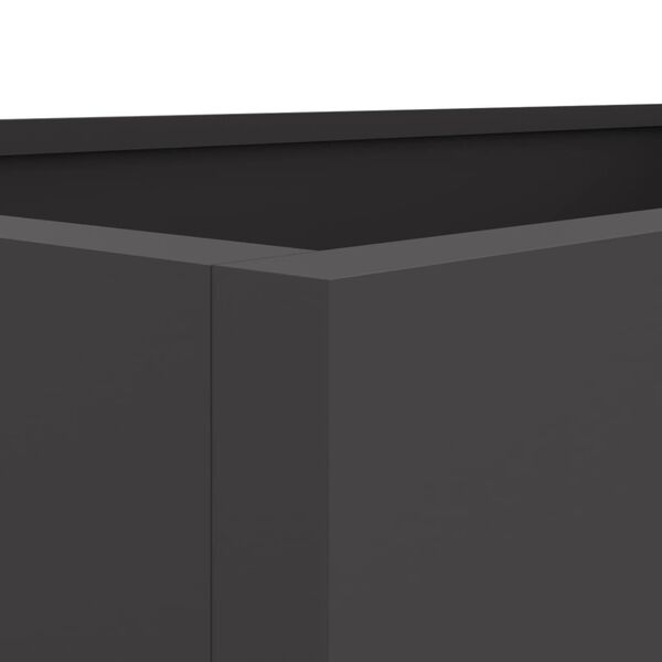 vidaXL Ζαρντινιέρα Μαύρη 62x30x29 εκ. από Χάλυβα