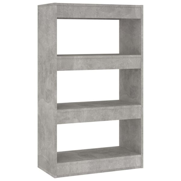 vidaXL Βιβλιοθήκη/Διαχωρισ. Χώρου Γκρι Σκυρ. 60x24x186 εκ. Επεξ. Ξύλο